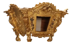Italian Case in Carved Gilded Linden Wood