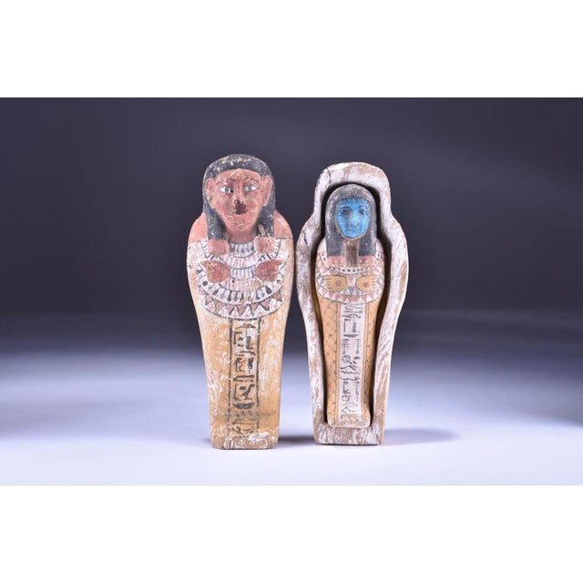 Ramesside Dynasty Egyptian Polychromed Ushabti New Kingdom Decorative For Sale - Image 12 of 14