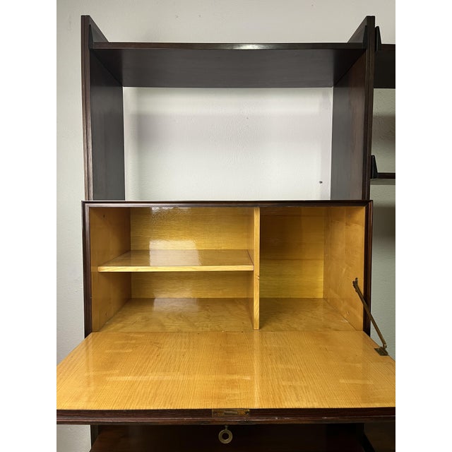 Freestanding Bookcase in Wood and Brass from Vittorio Dassi, 1960s For Sale - Image 4 of 9
