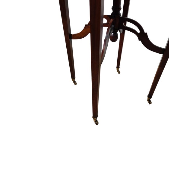 Replogle Globes 1980s Custom Mahogany Replogle Floor World Globe Heirloom Mahogany Stand Table For Sale - Image 4 of 15