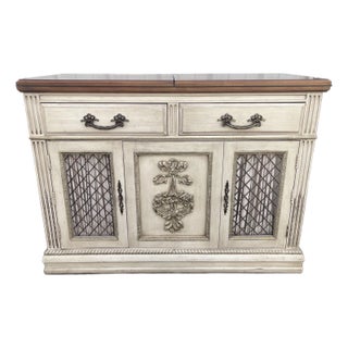 1980's Davis Cabinet Co Neoclassical Flip Top Buffet Server For Sale