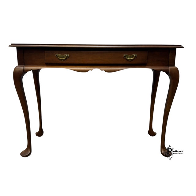 Vintage Traditional Chippendale Style Console Table featuring High Quality Mahogany Construction, One Dovetailed Drawers...
