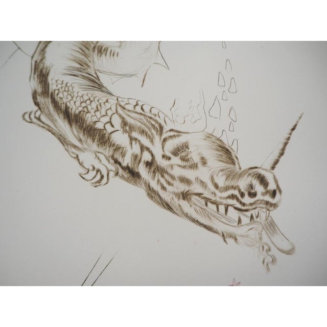 Salvador Dali, Tristan and the Dragon, 1970, Original Etching For Sale - Image 4 of 8