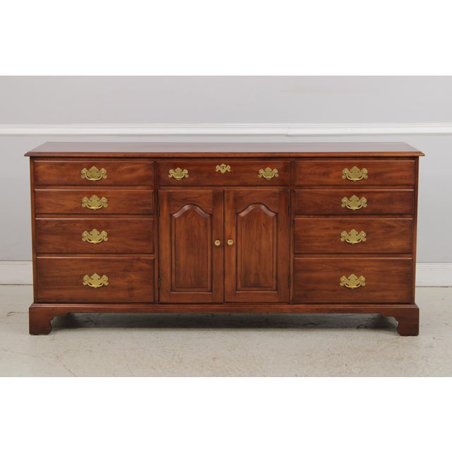 Traditional Henkel Harris Cherry Dresser W. Mirror For Sale - Image 3 of 18