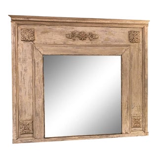 19th Century French Antique Painted Mirror For Sale