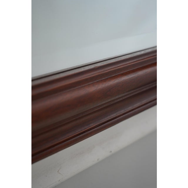 Carved Solid Mahogany Beveled Glass Mirror For Sale In Philadelphia - Image 6 of 9