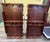 Regency Style Burl Wood Double Pedestal Dining Table With Brass Greek Key Inlay & Two 25” Leaves For Sale In Houston - Image 6 of 12