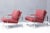 Mid 20th Century Attributed to Milo Baughman Chrome Frame Lounge Chairs in Dusty Rose Faux Suede/Leather For Sale - Image 5 of 7