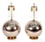 Large Mercury Glass Ball Lamps - A Pair For Sale