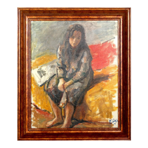 Robert Philipp, Seated Girl, Oil Painting