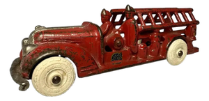 Vintage Arcade Cast Iron Ladder Truck: 1930s Toy Fire Engine