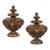 Pair of Italian 1800s Walnut Fragments Carved in the Front, with Lucite Bases For Sale