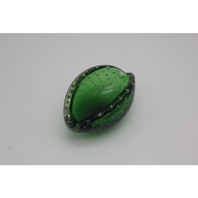 Mid-Century Modern Green Sommerso Murano Glass Ashtray, Italy, 1960s For Sale - Image 3 of 6