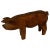 Early 20th Century Early 20th Century Hand Carved Folk Art Standing Pig For Sale - Image 5 of 12