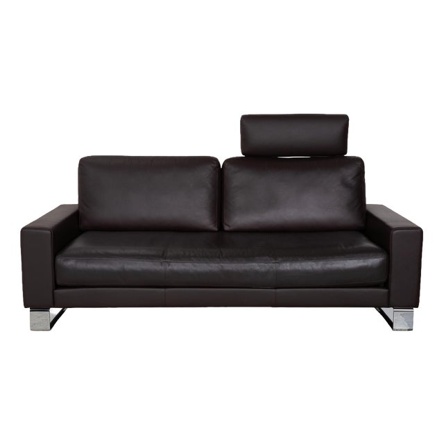 Vida Two-Seater Leather Sofa from Rolf Benz For Sale