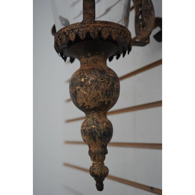 Pair Glass Globe Toleware Candle Wall Sconces For Sale - Image 9 of 9