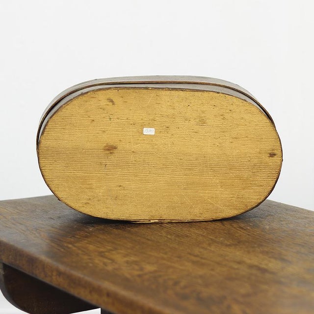 Rustic Folk Art Painted Bentwood Box For Sale - Image 3 of 9