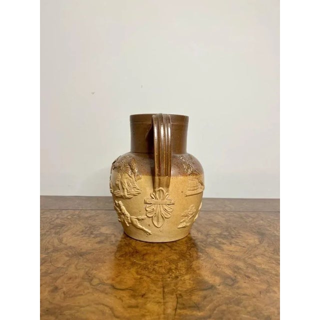 Large Antique Victorian Doulton Lambeth Harvest Jug, 1880 For Sale - Image 4 of 6