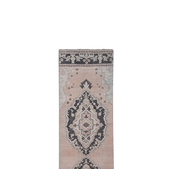 1960s 1960s Oushak Extra Long and Wide Runner - Stair Tread 3'2'' X 22'3'' For Sale - Image 5 of 10