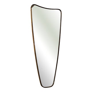 Italian Brass Frame Mirror, 1950 For Sale