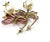 Chanel Chanel Gold Fuchsia Ribbon Bow CC Pearl Dangle Hoop Earrings, A Pair For Sale - Image 4 of 5