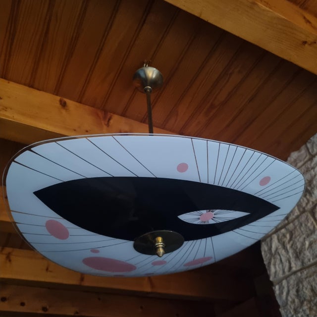 Opaline Pendant Light, 1960s For Sale - Image 3 of 14