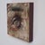 Contemporary Seen by Lisa Fricker | Oil on Collage Panel Close-up of an eye with textured background. For Sale - Image 3 of 3
