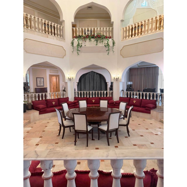 Set of 10 Solid Mahogany Dining Room Chairs With Crypton Performance Fabric For Sale - Image 13 of 16