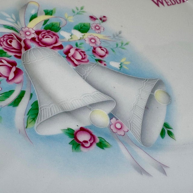 Ceramic Vintage English Duchess Bone China Wedding Bells & Floral Plate For Sale - Image 7 of 11