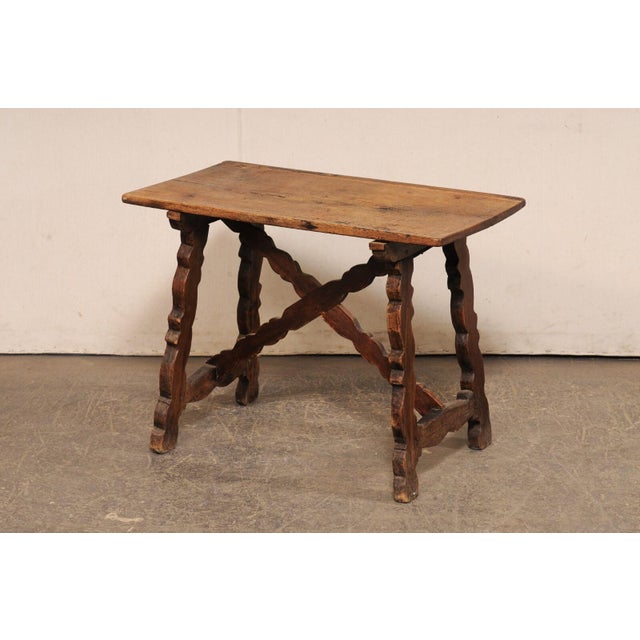 18th C. Italian Accent Table with X-Stretcher For Sale - Image 4 of 11
