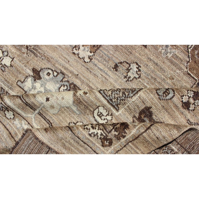 Turkish Oushak Rug in Natural Wool Color by Keivan Woven Arts 8'11 X 11'10 For Sale - Image 11 of 13