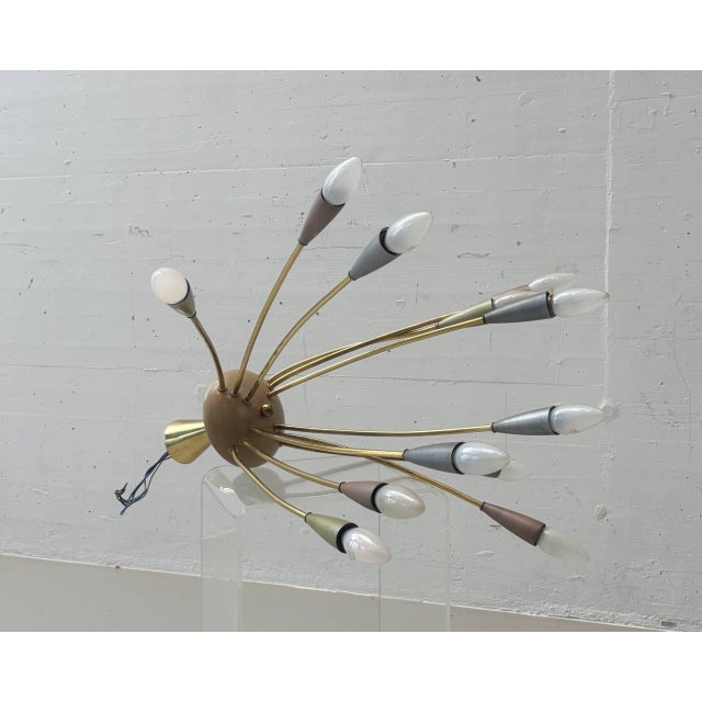 Vintage Sputnik Spider Lamp, 1950s For Sale - Image 9 of 13