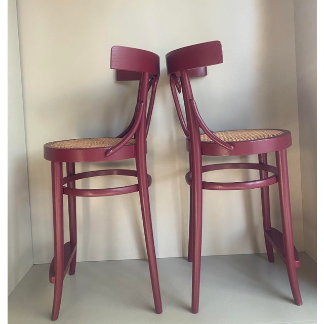 Lacquered Wooden Stools, France, 1900, Set of 2 For Sale - Image 3 of 7