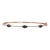 0.36ctw Black White Diamond Bangle Bracelet 14k Rose Gold 6.5" Stackable For Sale
