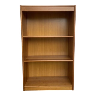 Vintage Danish Mid Century Teak 3 Shelf Bookcase For Sale
