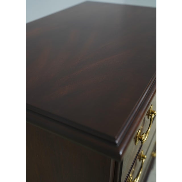 Brown Pair of Henkel Harris Model 117 Mahogany Chest Nightstands For Sale - Image 8 of 18