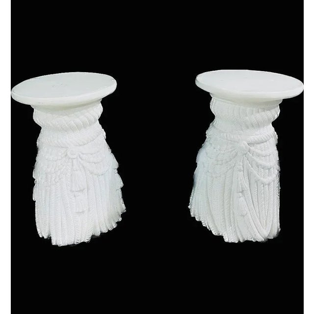 John Dickinson 1960s Mid Century Plaster Side Tables in the Style of John Dickinson - Set of 2 For Sale - Image 4 of 7