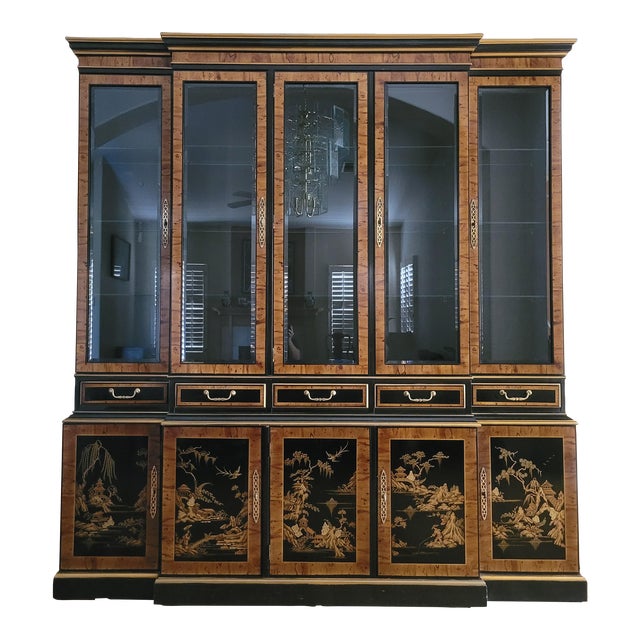1980s Drexel Heritage Chinoiserie China With Lighting Chairish