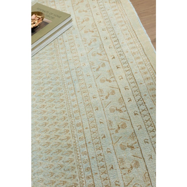 Tan Vintage Hamadan Small Boteh Mir Motif Area Rug | Lavina For Sale - Image 8 of 10