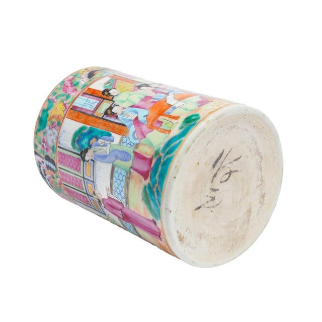 Chinese Mandarin Palette Tankard / Mug in Polychrome Enamels, C. 1815 For Sale - Image 10 of 10