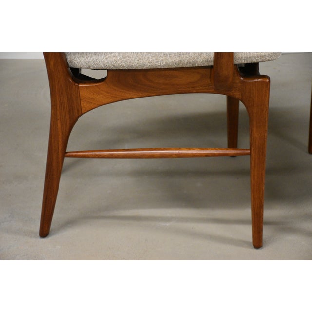 1960s Modern Burl Dining Chairs by Herritage - Set of 6 For Sale - Image 5 of 8