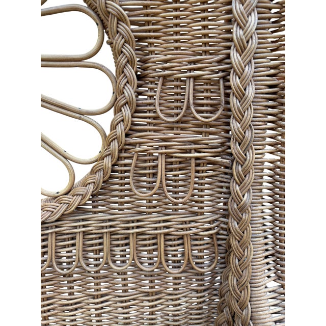 Wood Late 20th Century Ralph Lauren Safari Collection Tan Wicker Rocking Chair For Sale - Image 7 of 18