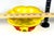 Chinese Imperial Yellow Peking Glass Lobed Bowl With Ruby Red Floral Overlay For Sale - Image 4 of 8