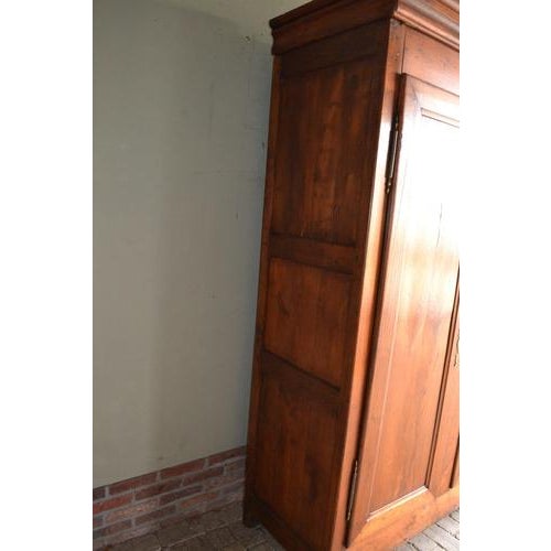 Antique Chestnut Wood Cabinet For Sale - Image 6 of 8