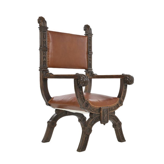 Set of Italian Renaissance Style Chairs For Sale - Image 5 of 11