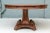 An impressive and large custom made 55” center or breakfast pedestal table by Alfonso Marina with a fine parquetry center...