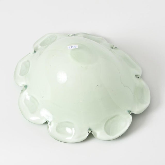 Gold Murano Green Aventurine Glass Bowl from Fratelli Toso, 1960s For Sale - Image 8 of 13
