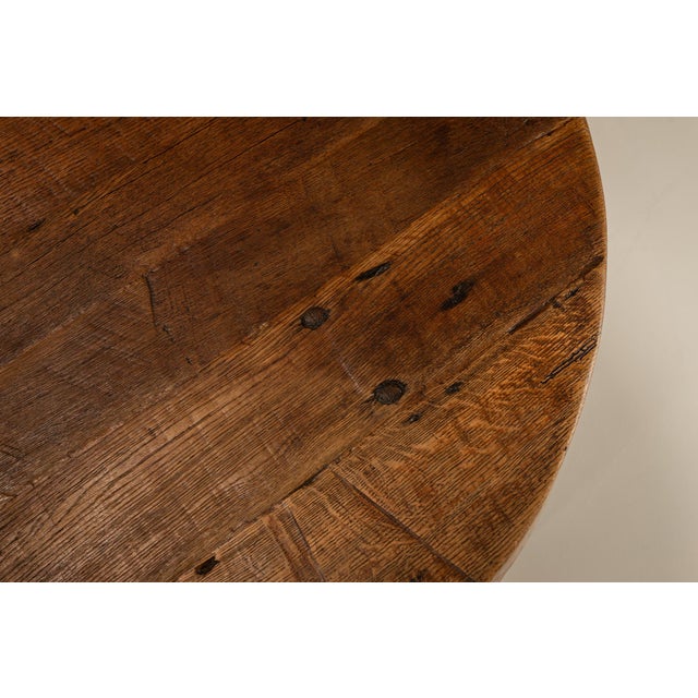 Brutalist Round Dining Table, France, 1950s For Sale - Image 11 of 12