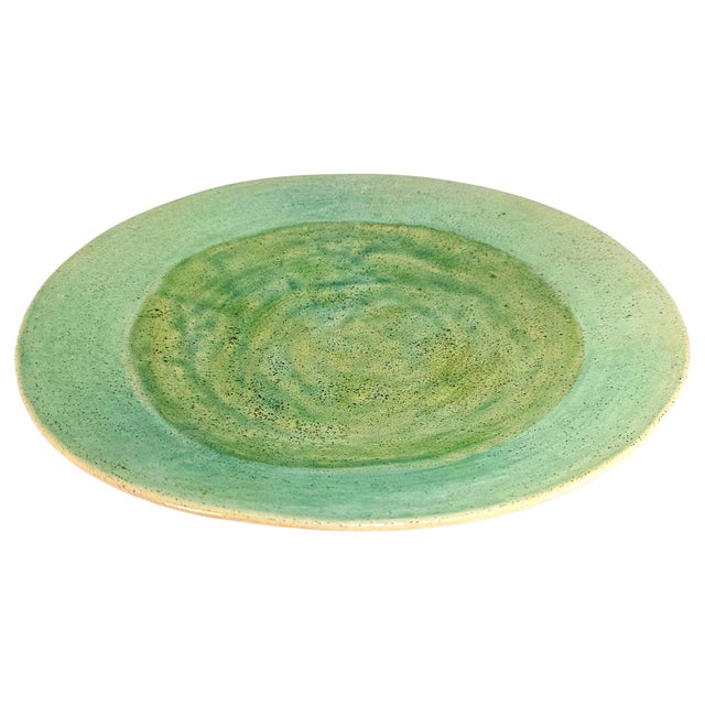 A large 1948 studio ceramic centerpiece by Erwin Winterhalder (1879–1968), made during his documented Cupertino,...