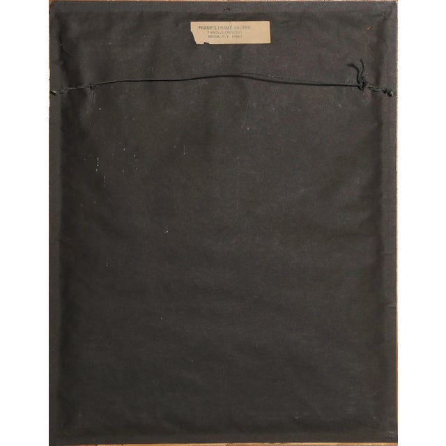 Currier and Ives, "Boy and Girl", Vintage Framed Lithograph For Sale - Image 4 of 5